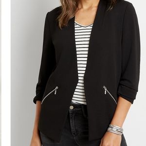 Pink Maurices Zipper Pocket Blazer